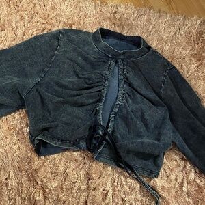 Denim crop top